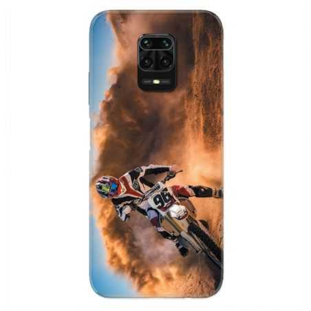 Coque Pour Xiaomi Redmi Note 9S / 9 Pro Moto Cross Blanc
