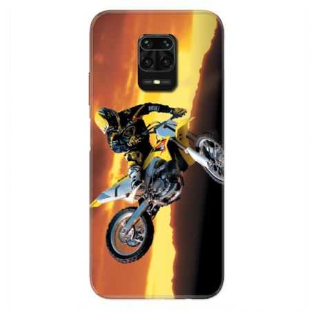 Coque Pour Xiaomi Redmi Note 9S / 9 Pro Moto Cross Noir