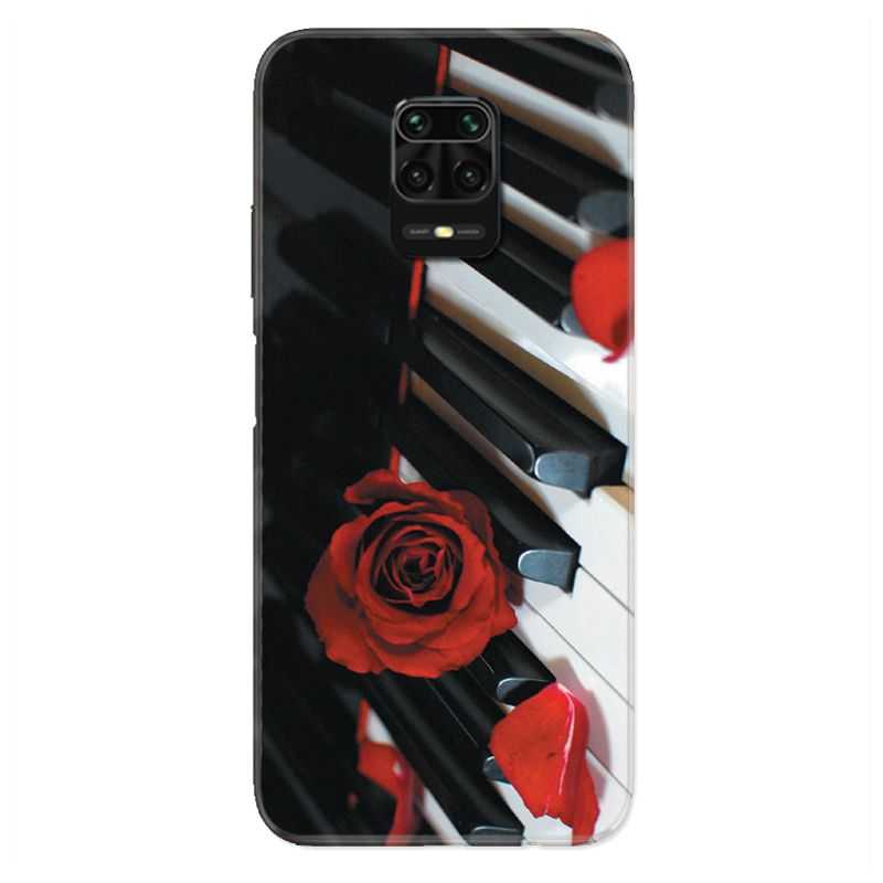 Coque Pour Xiaomi Redmi Note 9S / 9 Pro Musique Rose Piano
