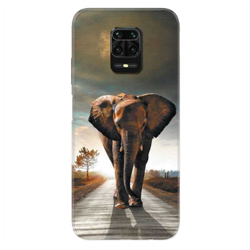 Coque Pour Xiaomi Redmi Note 9S / 9 Pro Savane Elephant Route