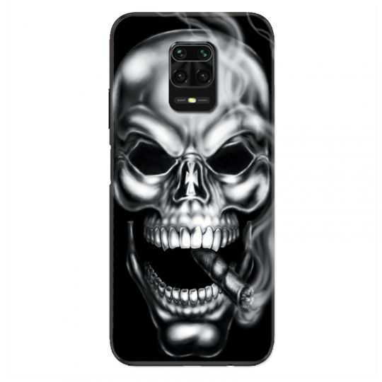 Coque Pour Xiaomi Redmi Note 9S / 9 Pro Tete de Mort Fume