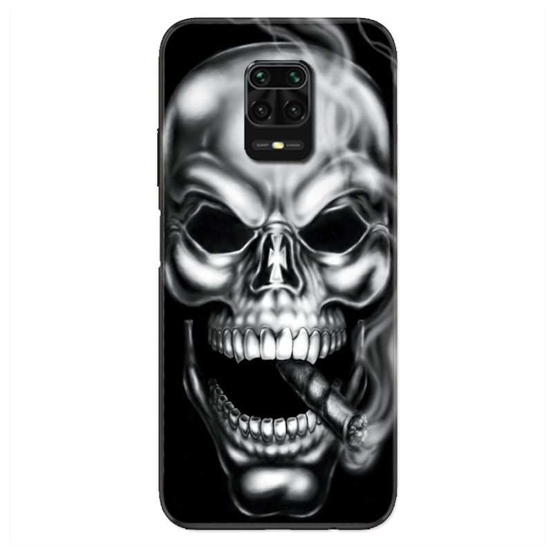 Coque Pour Xiaomi Redmi Note 9S / 9 Pro Tete de Mort Fume