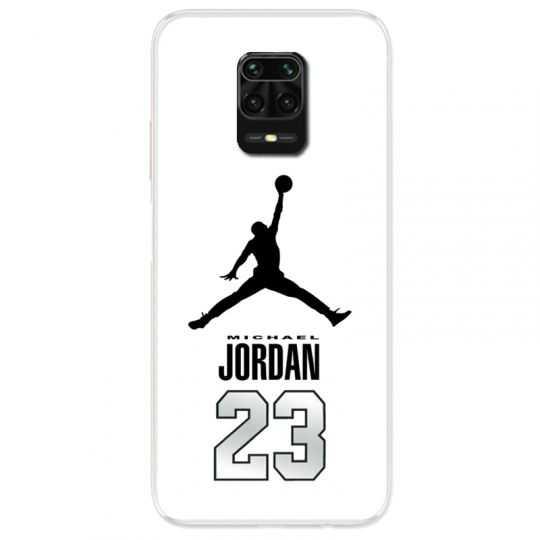 Coque Pour Xiaomi Redmi Note 9S / 9 Pro Jordan 23 Blanc