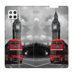 Housse Cuir Portefeuille Pour Samsung Galaxy A42 Angleterre London Bus