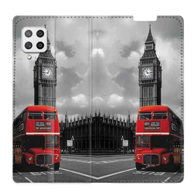 Housse Cuir Portefeuille Pour Samsung Galaxy A42 Angleterre London Bus
