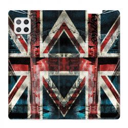 Housse Cuir Portefeuille Pour Samsung Galaxy A42 Angleterre UK Jean's