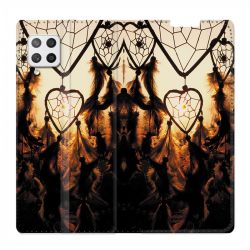 Housse Cuir Portefeuille Pour Samsung Galaxy A42 Attrape Reve Noir