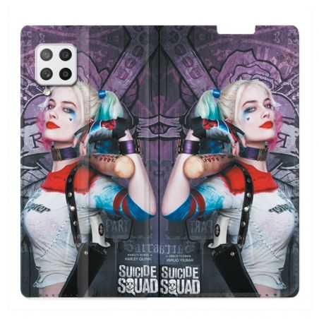 Housse Cuir Portefeuille Pour Samsung Galaxy A42 Harley Quinn Batte