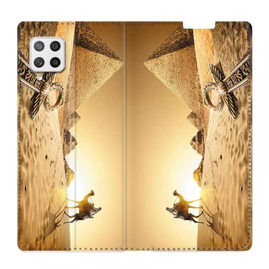 Housse Cuir Portefeuille Pour Samsung Galaxy A42 Egypte Chameau