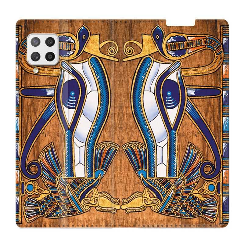 Housse Cuir Portefeuille Pour Samsung Galaxy A42 Egypte Papyrus