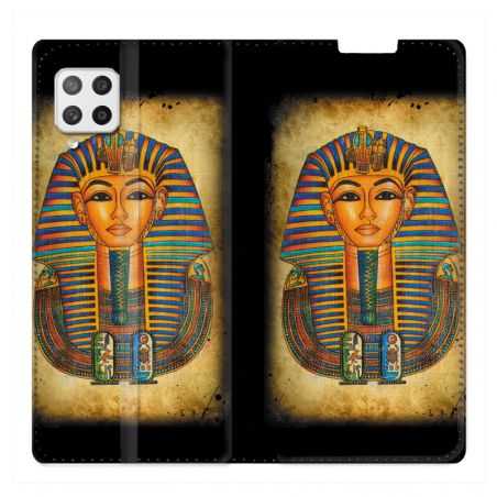 Housse Cuir Portefeuille Pour Samsung Galaxy A42 Egypte Pharaon