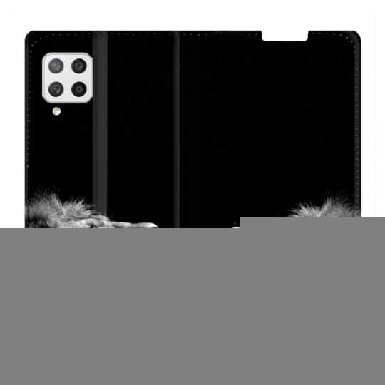 Housse Cuir Portefeuille Pour Samsung Galaxy A42 Roi Lion