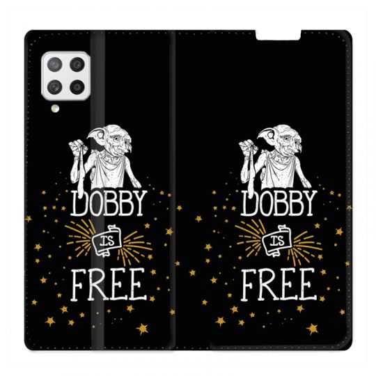 Housse Cuir Portefeuille Pour Samsung Galaxy A42 WB License Harry Potter Dobby Free N