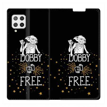 Housse Cuir Portefeuille Pour Samsung Galaxy A42 WB License Harry Potter Dobby Free N