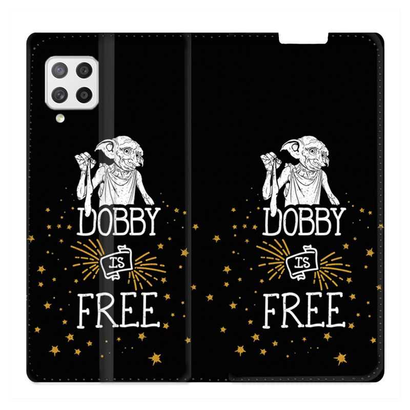 Housse Cuir Portefeuille Pour Samsung Galaxy A42 WB License Harry Potter Dobby Free N