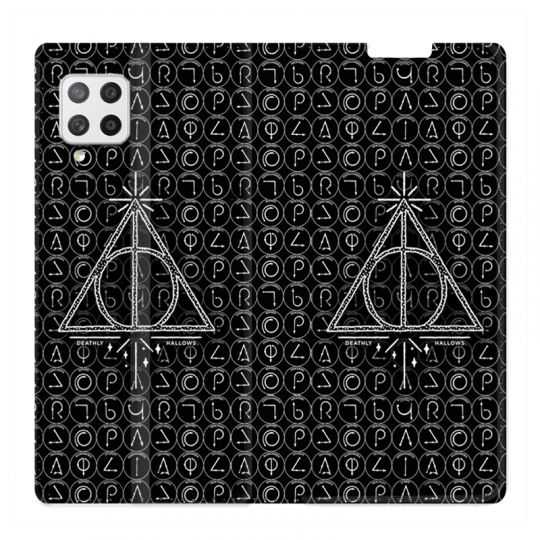 Housse Cuir Portefeuille Pour Samsung Galaxy A42 WB License Harry Potter Triangle noir