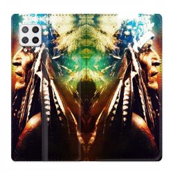 Housse Cuir Portefeuille Pour Samsung Galaxy A42 Indien