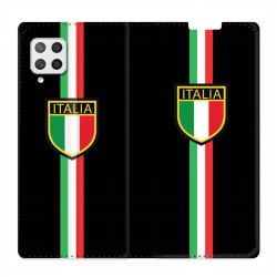 Housse Cuir Portefeuille Pour Samsung Galaxy A42 Italie 3 Noir