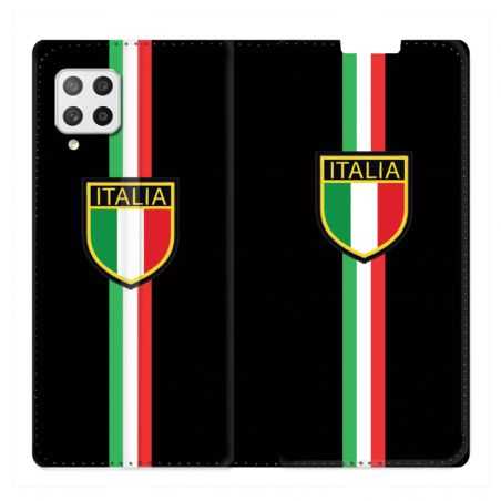 Housse Cuir Portefeuille Pour Samsung Galaxy A42 Italie 3 Noir