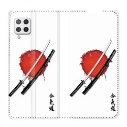 Housse Cuir Portefeuille Pour Samsung Galaxy A42 Japon Epée