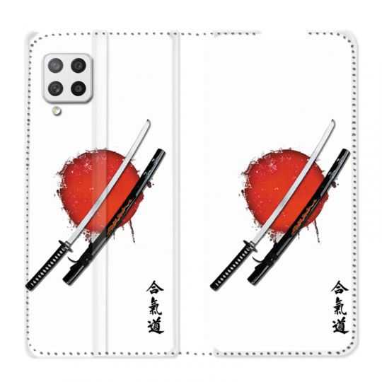Housse Cuir Portefeuille Pour Samsung Galaxy A42 Japon Epée