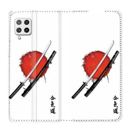 Housse Cuir Portefeuille Pour Samsung Galaxy A42 Japon Epée