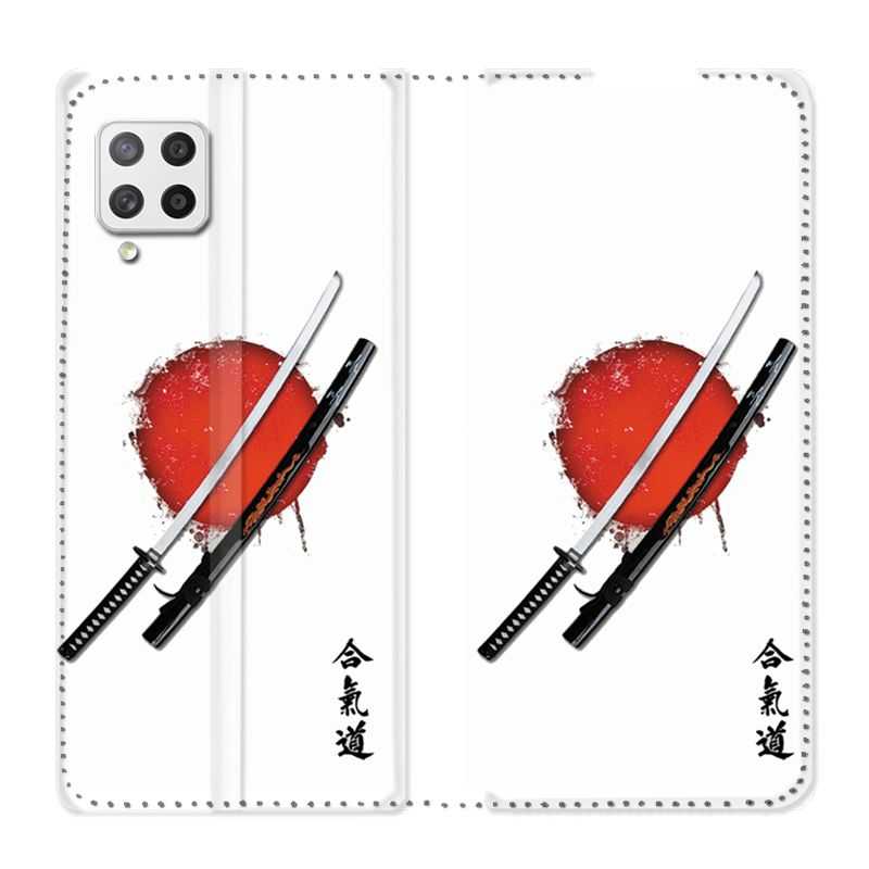 Housse Cuir Portefeuille Pour Samsung Galaxy A42 Japon Epée