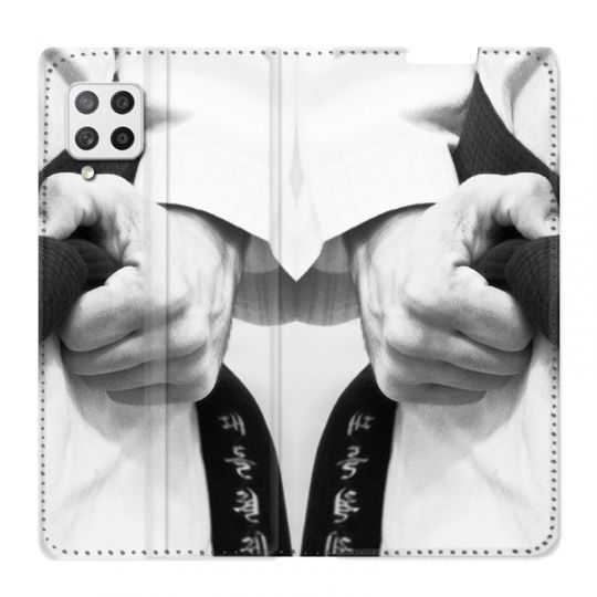 Housse Cuir Portefeuille Pour Samsung Galaxy A42 Judo Kimono