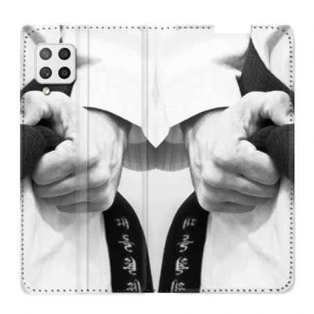 Housse Cuir Portefeuille Pour Samsung Galaxy A42 Judo Kimono