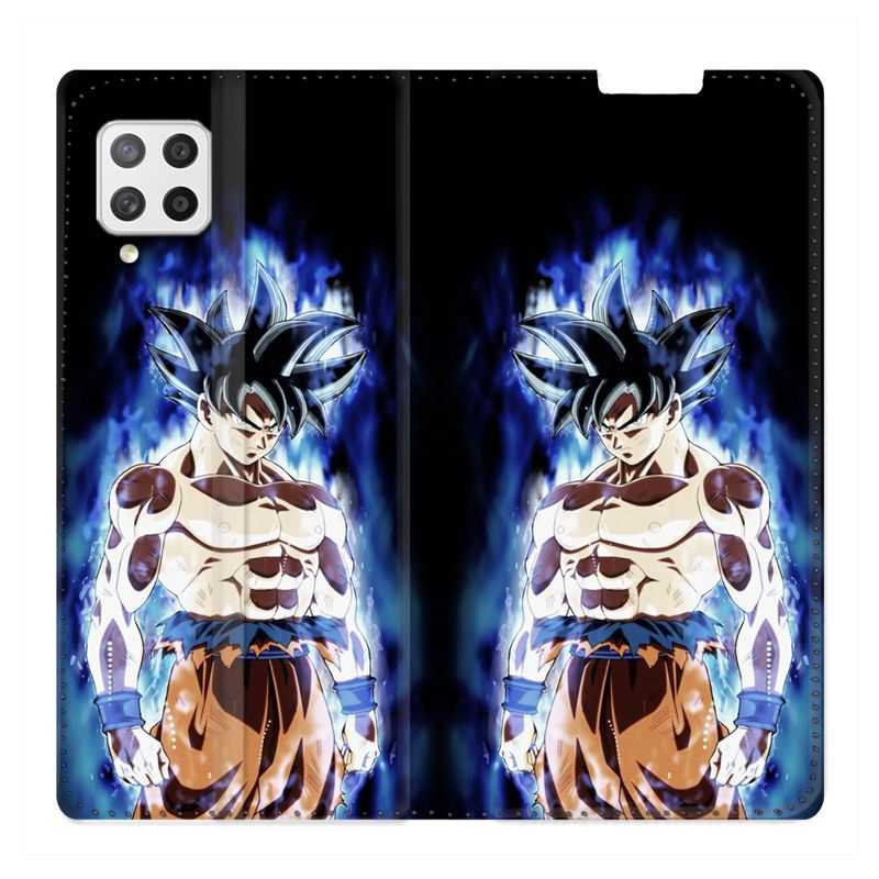 Housse Cuir Portefeuille Pour Samsung Galaxy A42 Manga Dragon Ball Sangoku Noir