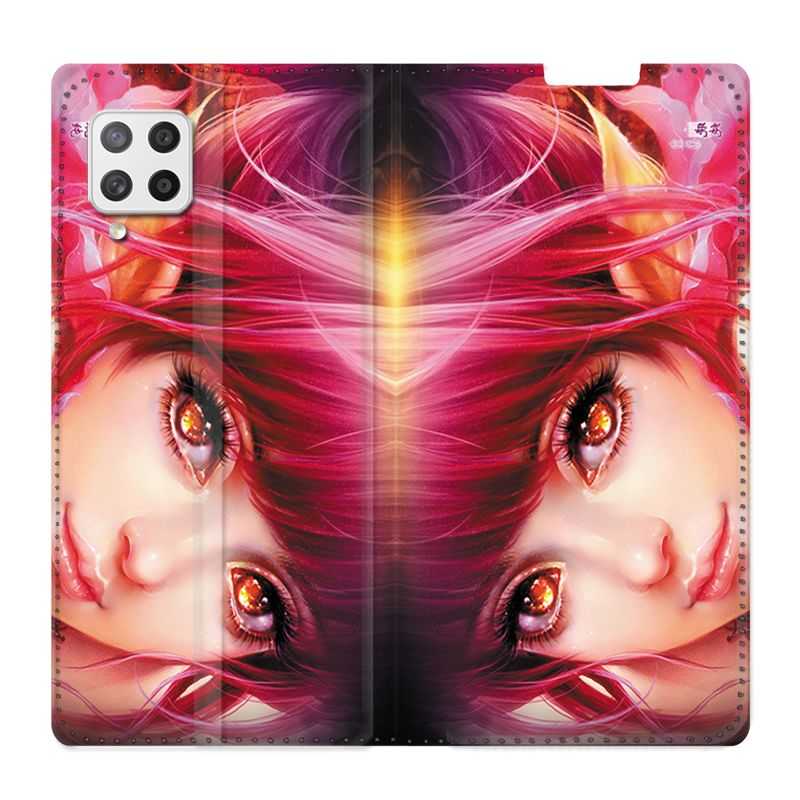 Housse Cuir Portefeuille Pour Samsung Galaxy A42 Manga Elfe