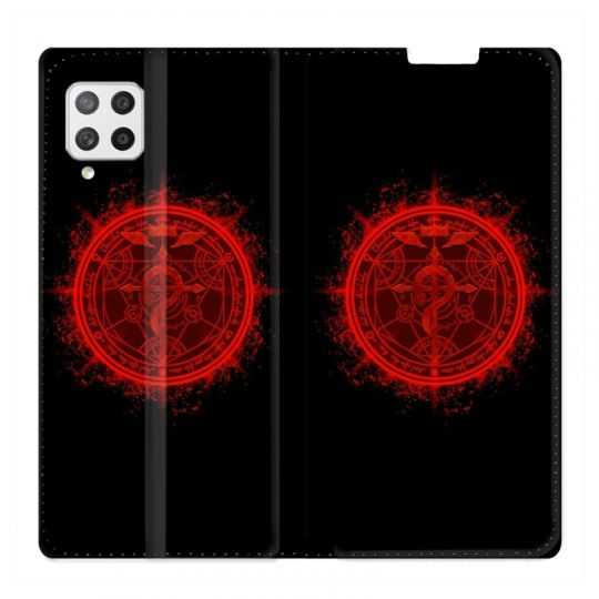Housse Cuir Portefeuille Pour Samsung Galaxy A42 Manga Fullmetal Alchemist Logo