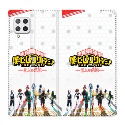 Housse Cuir Portefeuille Pour Samsung Galaxy A42 Manga My Hero Academia Blanc