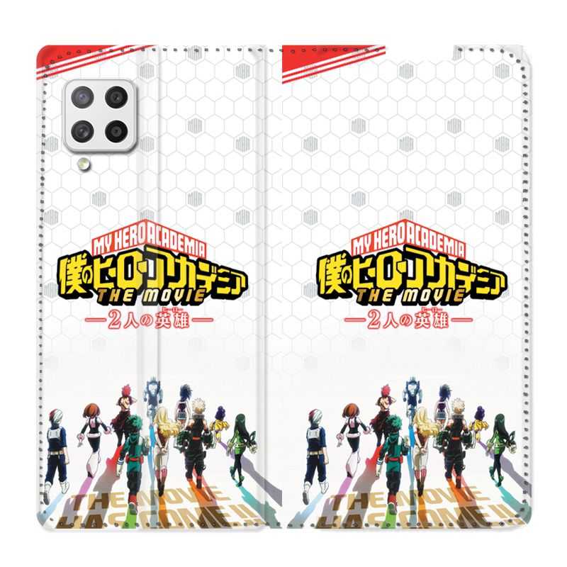 Housse Cuir Portefeuille Pour Samsung Galaxy A42 Manga My Hero Academia Blanc