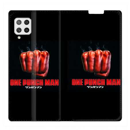 Housse Cuir Portefeuille Pour Samsung Galaxy A42 Manga One Punch Man Poing