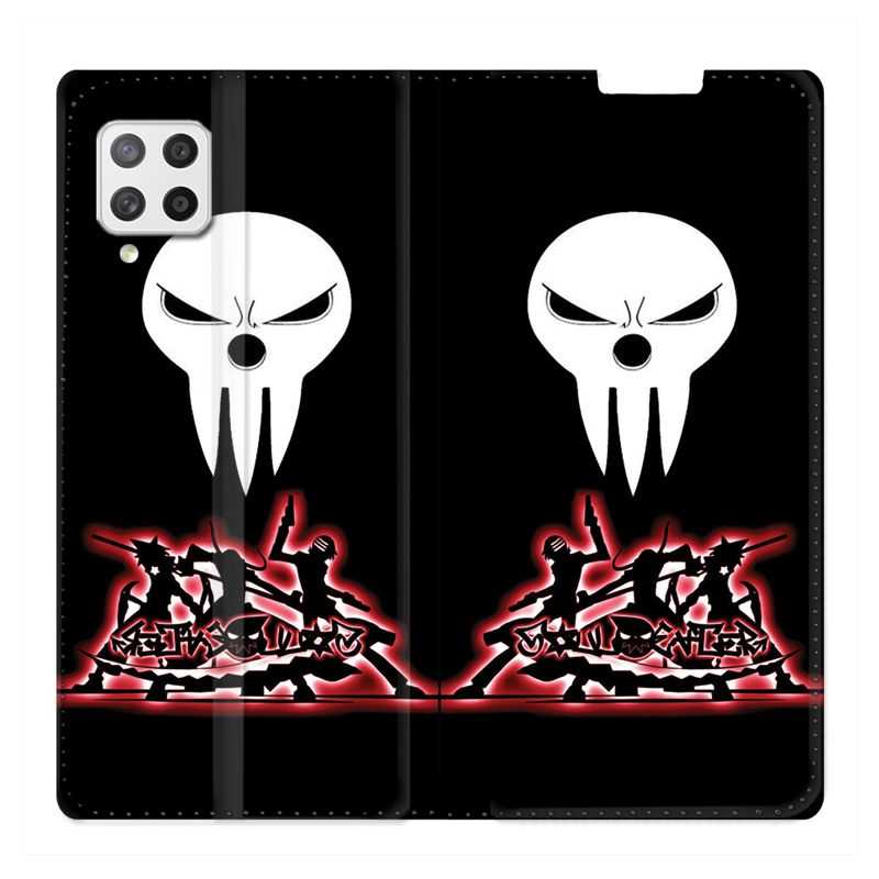 Housse Cuir Portefeuille Pour Samsung Galaxy A42 Manga Soul Eater Noir