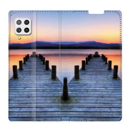 Housse Cuir Portefeuille Pour Samsung Galaxy A42 Ponton