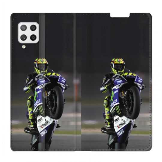 Housse Cuir Portefeuille Pour Samsung Galaxy A42 Moto Wheeling