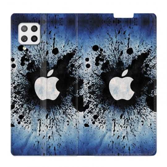 Housse Cuir Portefeuille Pour Samsung Galaxy A42 Pomme Eclaboussure