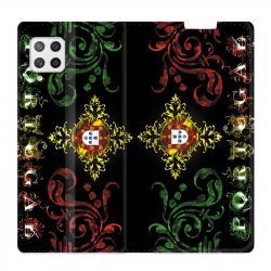Housse Cuir Portefeuille Pour Samsung Galaxy A42 Portugal Arabesque