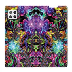 Housse Cuir Portefeuille Pour Samsung Galaxy A42 Psychedelic Colore