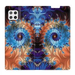 Housse Cuir Portefeuille Pour Samsung Galaxy A42 Psychedelic Spirale