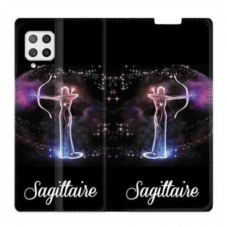 Housse Cuir Portefeuille Pour Samsung Galaxy A42 Signe Zodiaque 2 Sagittaire