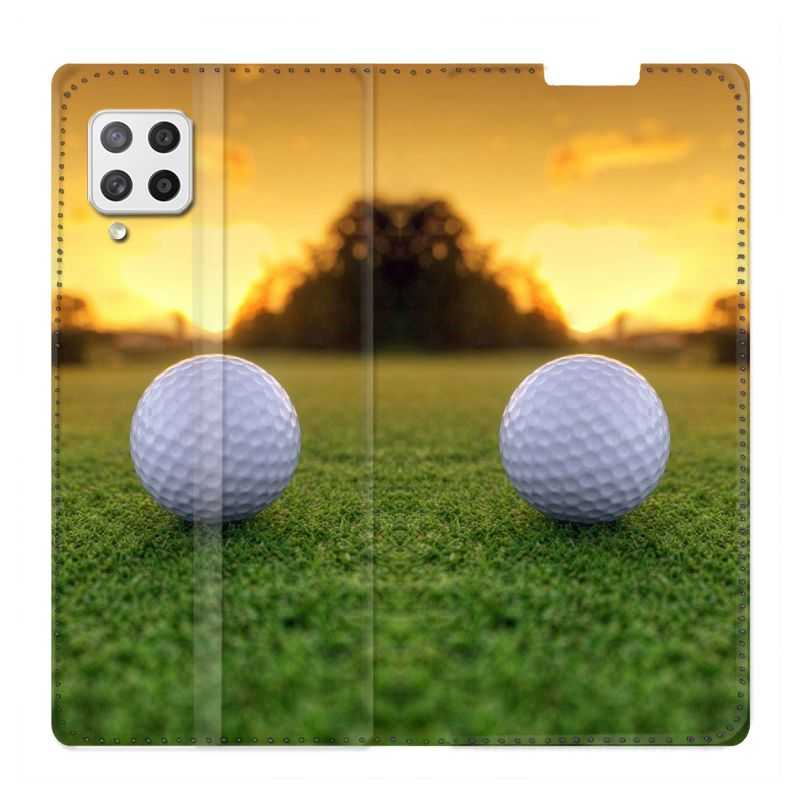Housse Cuir Portefeuille Pour Samsung Galaxy A42 Golf Balle