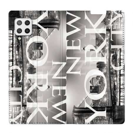 Housse Cuir Portefeuille Pour Samsung Galaxy A42 Amerique USA New York