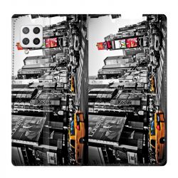 Housse Cuir Portefeuille Pour Samsung Galaxy A42 Amerique USA New York Taxi