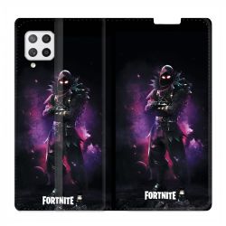Housse Cuir Portefeuille Pour Samsung Galaxy A42 Fortnite Raven