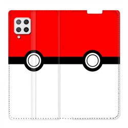 Housse Cuir Portefeuille Pour Samsung Galaxy A42 Pokemon Pokeball