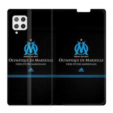 Housse Cuir Portefeuille Pour Samsung Galaxy A42 Olympique Marseille OM Fier etre Marseillais