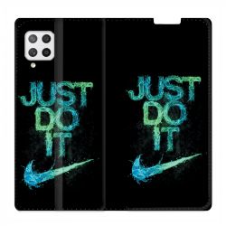 Housse Cuir Portefeuille Pour Samsung Galaxy A42 Nike Just Do It